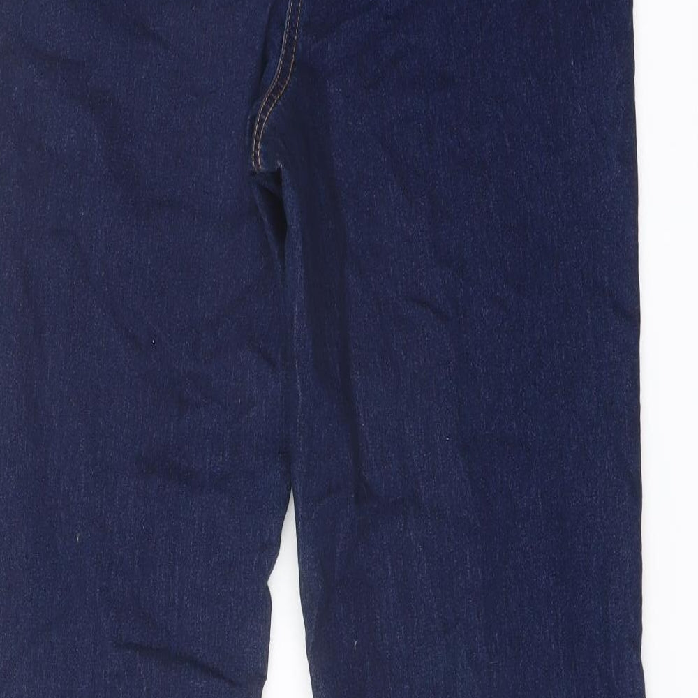 Papaya Womens Blue Cotton Straight Jeans Size 14 L30 in Regular Button