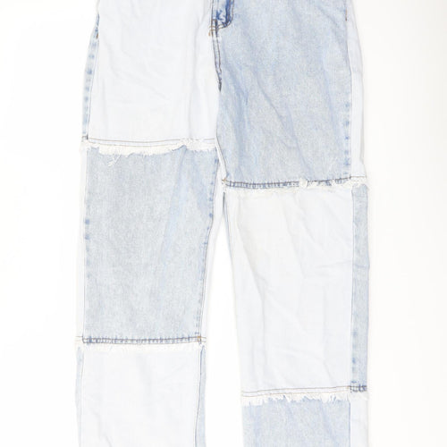 Denim & Co. Womens Blue Cotton Mom Jeans Size 8 L29 in Regular Button