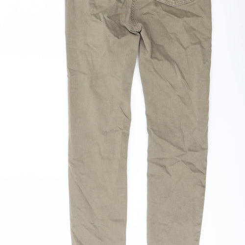 Denim & Co. Womens Green Cotton Skinny Jeans Size 6 L28 in Regular Button