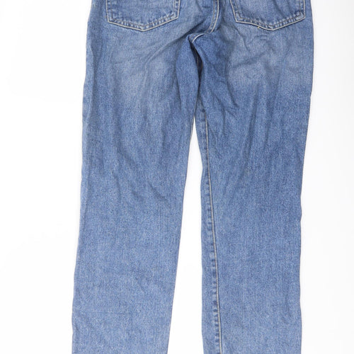 Mnago Womens Blue Cotton Mom Jeans Size 10 L26 in Regular Button