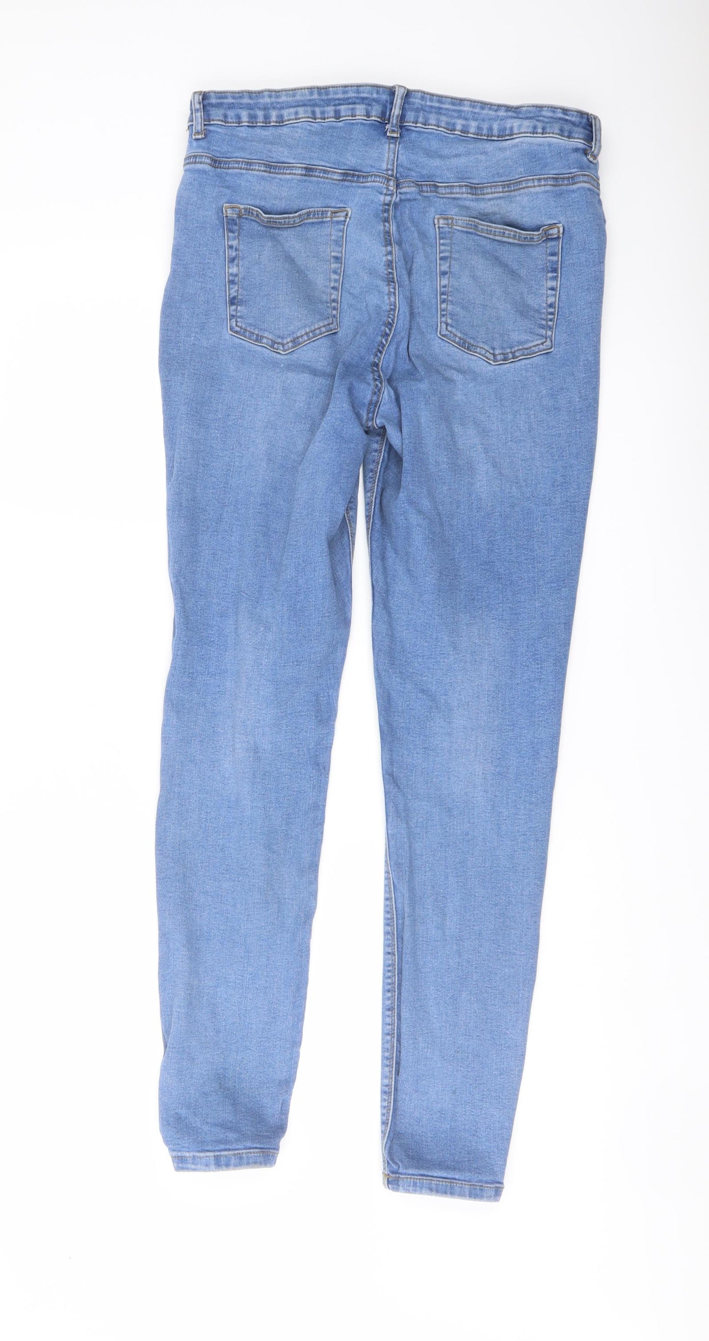 Denim & Co. Womens Blue Cotton Skinny Jeans Size 18 L30 in Regular Button