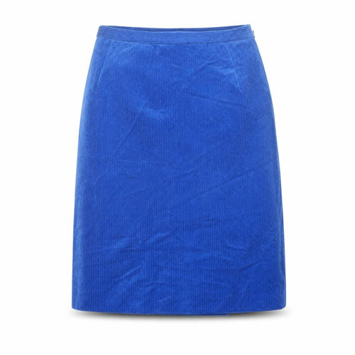 Toddy Womens Blue Cotton A-Line Skirt Size 10 Zip