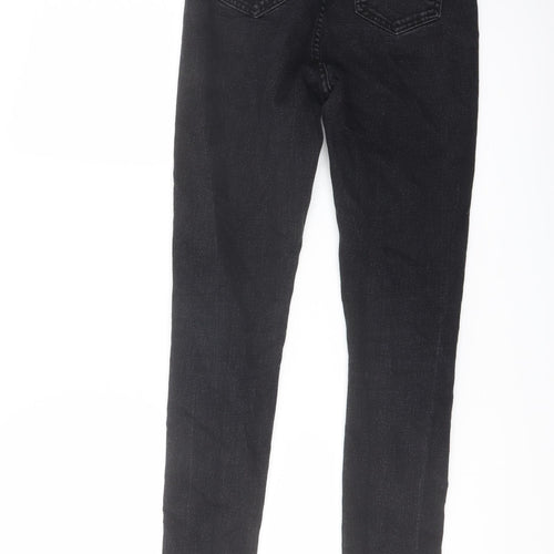 Boohoo Womens Black Cotton Jegging Jeans Size 6 L28 in Regular Button