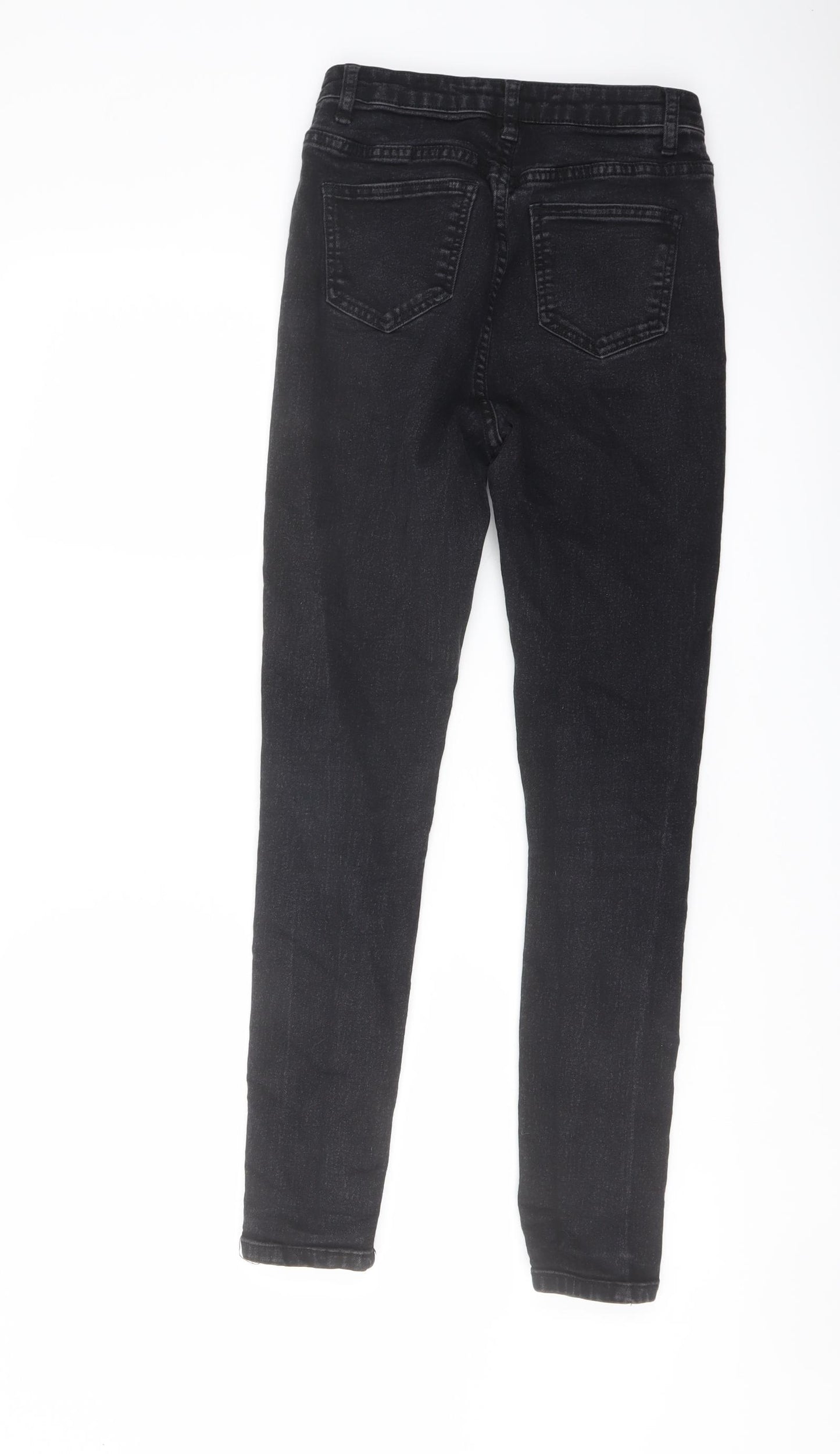 Boohoo Womens Black Cotton Jegging Jeans Size 6 L28 in Regular Button