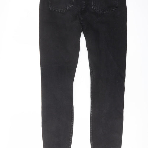 Denim & Co. Womens Black Cotton Skinny Jeans Size 12 L27 in Regular Button