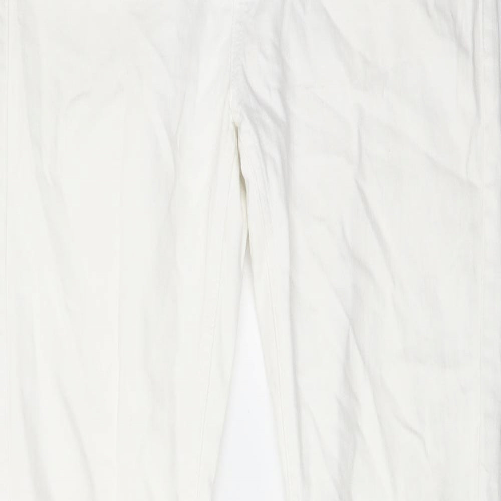 Topman Mens White Cotton Skinny Jeans Size 34 in L32 in Regular Button