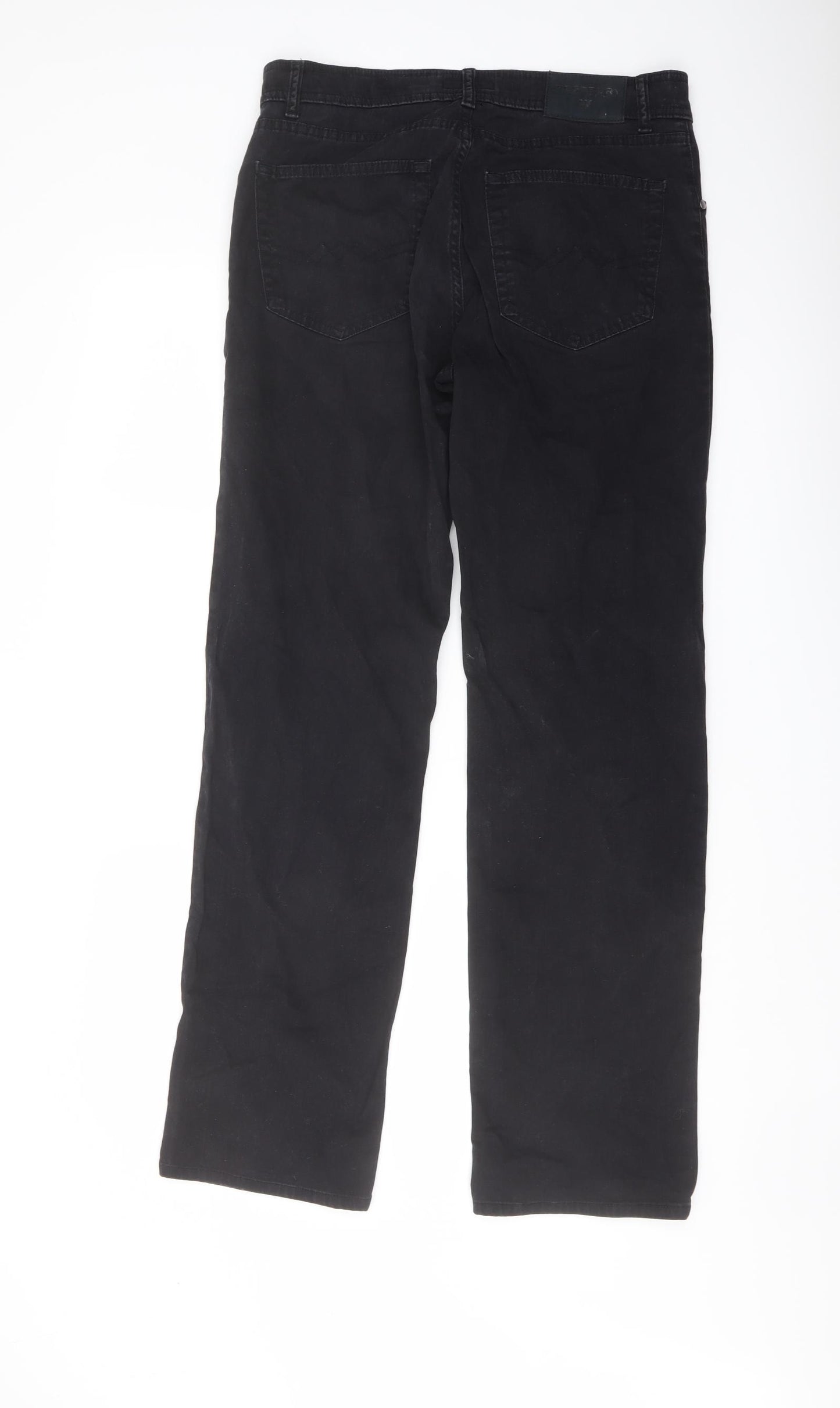 Westbury Mens Black Cotton Straight Jeans Size 32 in L32 in Regular Button