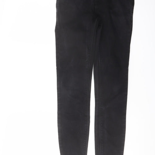 Denim & Co. Womens Black Cotton Skinny Jeans Size 8 L26 in Regular Button