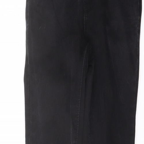 Denim & Co. Womens Black Cotton Skinny Jeans Size 8 L26 in Regular Button