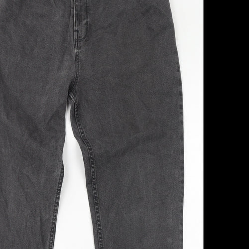 TU Womens Grey Cotton Straight Jeans Size 38 in L34 in Regular Zip