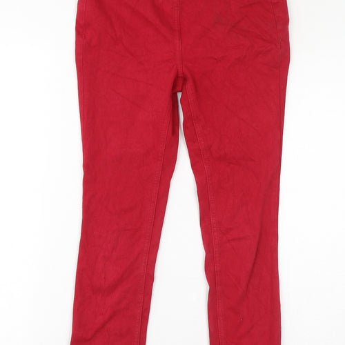 NEXT Womens Red Cotton Jegging Jeans Size 6 L25 in Regular - Cropped