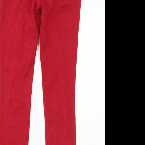NEXT Womens Red Cotton Jegging Jeans Size 6 L25 in Regular - Cropped