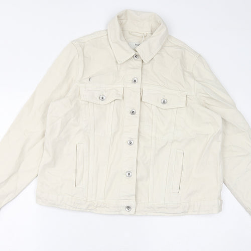 Marks and Spencer Womens Ivory Jacket Size 16 Button