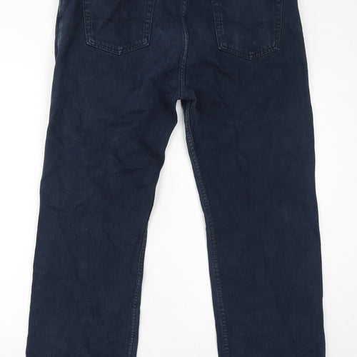 Blue Harbour Womens Blue Cotton Straight Jeans Size 38 in L29 in Regular Zip