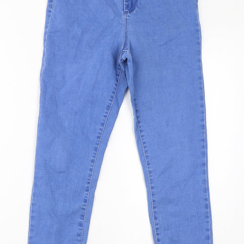 Denim & Co. Womens Blue Cotton Skinny Jeans Size 12 L25 in Regular Zip
