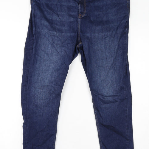 Texas Vintage Womens Blue Cotton Skinny Jeans Size 16 L25 in Regular Zip