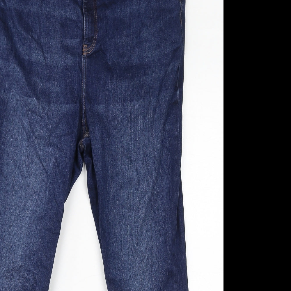 Texas Vintage Womens Blue Cotton Skinny Jeans Size 16 L25 in Regular Zip