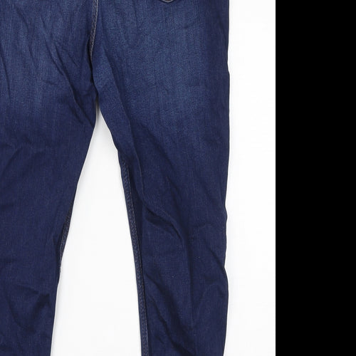 Texas Vintage Womens Blue Cotton Skinny Jeans Size 16 L25 in Regular Zip