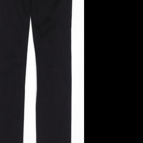 Marks and Spencer Womens Black Cotton Skinny Jeans Size 8 L29 in Regular Zip - Gem Embellishments