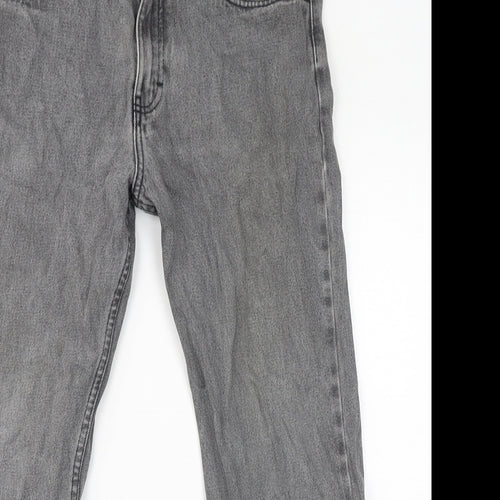 Blue Harbour Mens Grey Cotton Straight Jeans Size 32 in L29 in Regular Zip