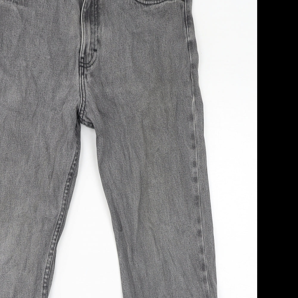 Blue Harbour Mens Grey Cotton Straight Jeans Size 32 in L29 in Regular Zip