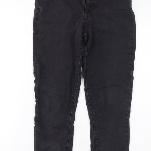 Marks and Spencer Womens Black Cotton Skinny Jeans Size 8 L27 in Regular Zip