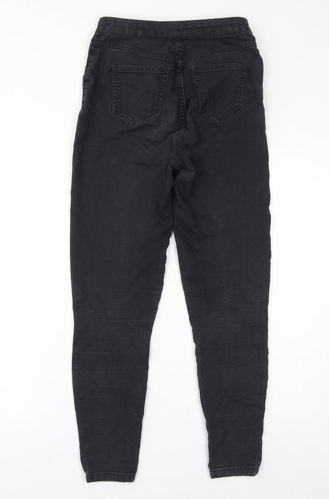 Marks and Spencer Womens Black Cotton Skinny Jeans Size 8 L27 in Regular Zip