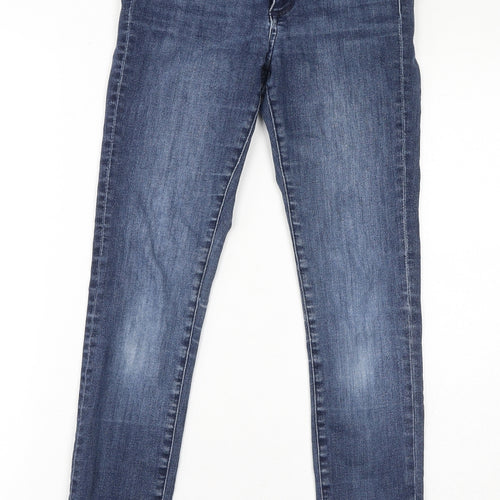 H&M Womens Blue Cotton Skinny Jeans Size 26 L28 in Regular Zip