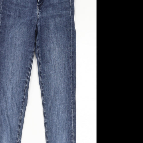 H&M Womens Blue Cotton Skinny Jeans Size 26 L28 in Regular Zip