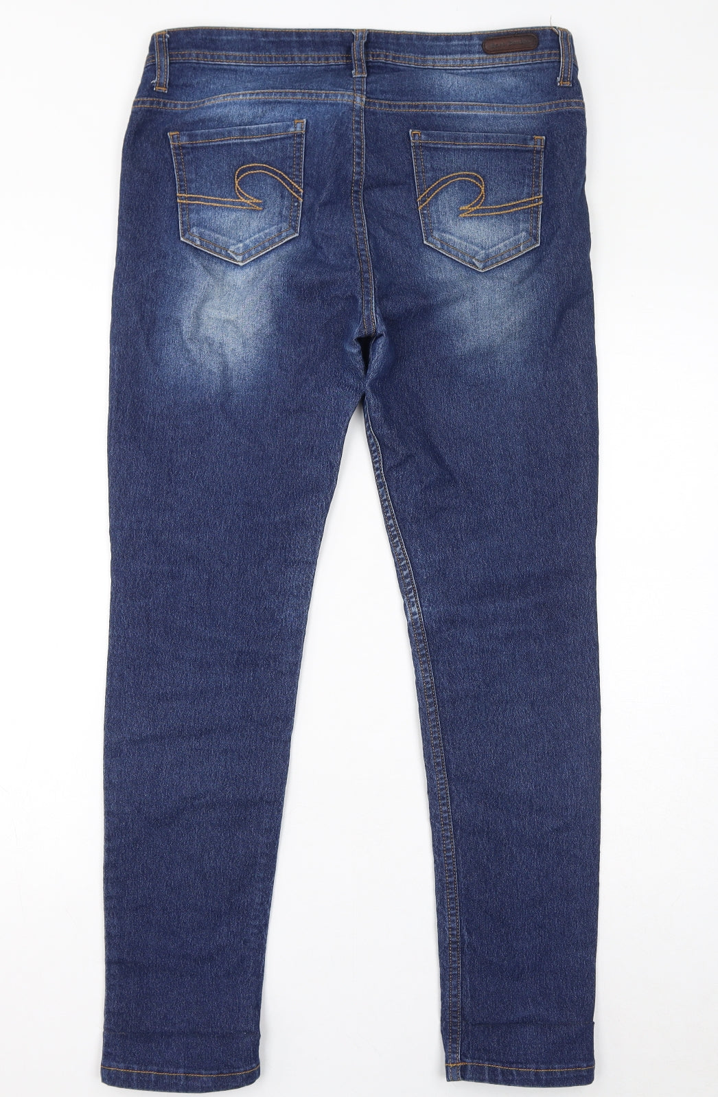 Bare Denim Womens Blue Cotton Straight Jeans Size 34 in L29 in Regular Zip