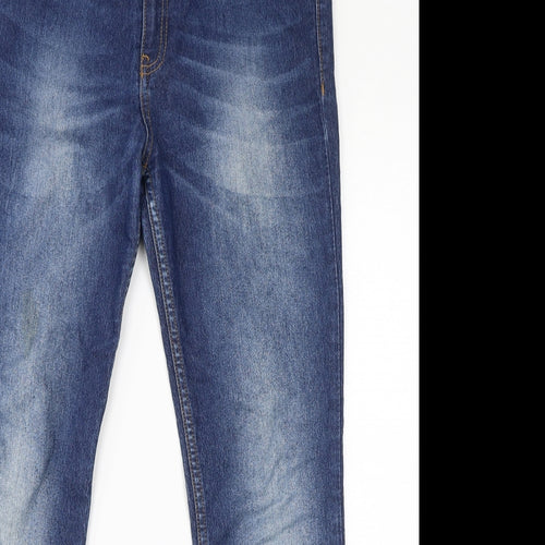 Bare Denim Womens Blue Cotton Straight Jeans Size 34 in L29 in Regular Zip