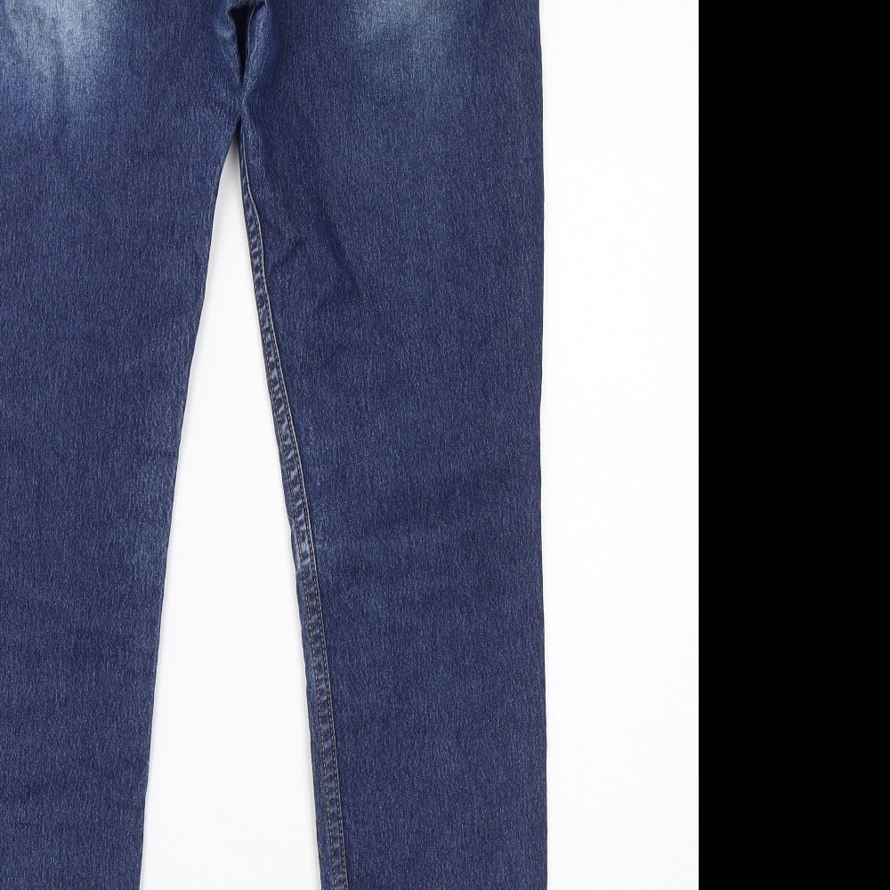 Bare Denim Womens Blue Cotton Straight Jeans Size 34 in L29 in Regular Zip