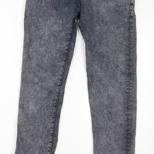 NEXT Womens Grey Cotton Skinny Jeans Size 26 in L31 in Regular Zip