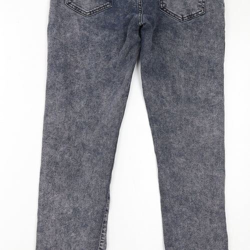 NEXT Womens Grey Cotton Skinny Jeans Size 26 in L31 in Regular Zip