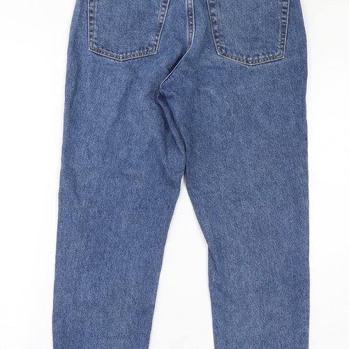 Topshop Womens Blue Polyester Mom Jeans Size 26 in L30 in Regular Zip