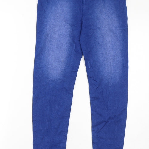 George Girls Blue Cotton Jegging Jeans Size 13-14 Years L27 in Regular Pullover