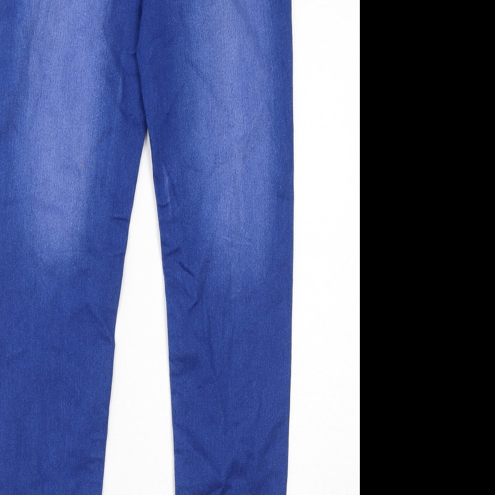 George Girls Blue Cotton Jegging Jeans Size 13-14 Years L27 in Regular Pullover