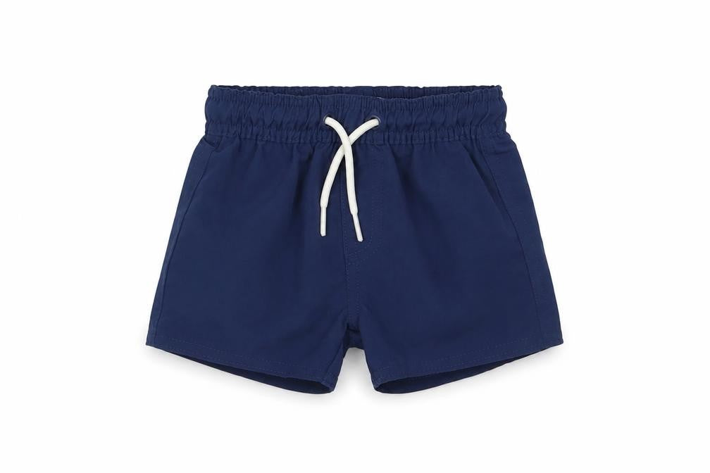 Marks and Spencer Boys Blue Polyester Cropped Trousers Size 3-6 Months Drawstring - Swim shorts