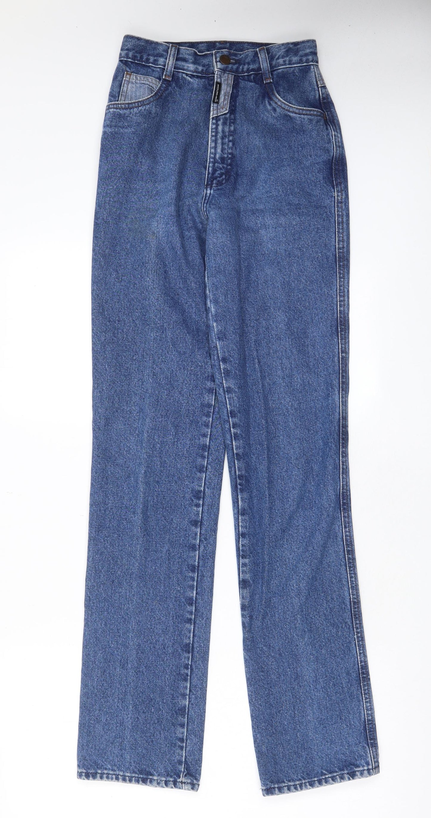 Rockies Womens Blue Cotton Straight Jeans Size 25 in L33 in Regular Zip - Pockets