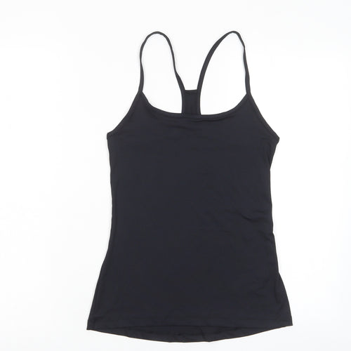 GOODMOVE Womens Black Polyester Camisole Tank Size 8 Scoop Neck Pullover