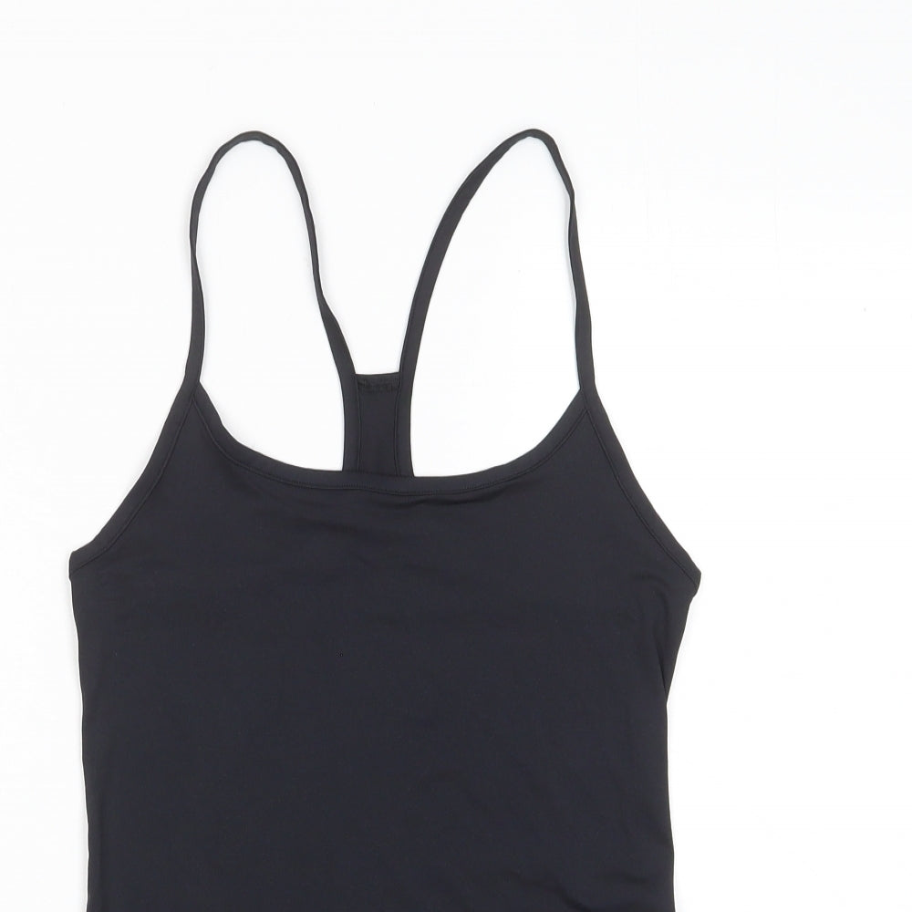 GOODMOVE Womens Black Polyester Camisole Tank Size 8 Scoop Neck Pullover