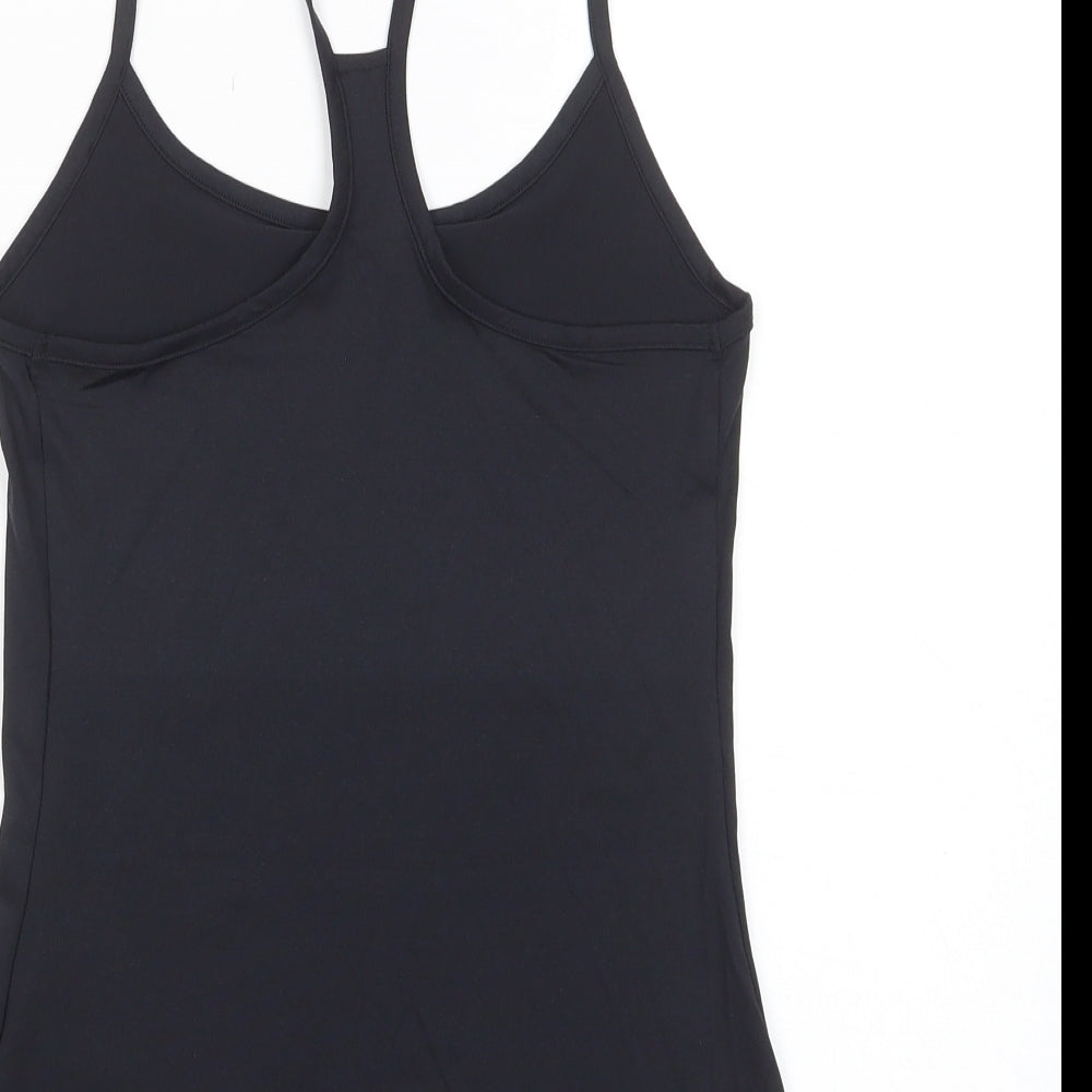 GOODMOVE Womens Black Polyester Camisole Tank Size 8 Scoop Neck Pullover