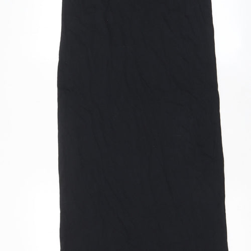 Marks and Spencer Womens Black Cotton Tank Dress Size 6 Crew Neck Pullover