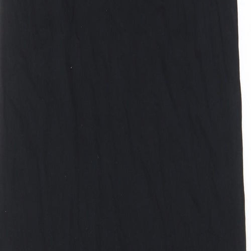 Marks and Spencer Womens Black Cotton Tank Dress Size 6 Crew Neck Pullover
