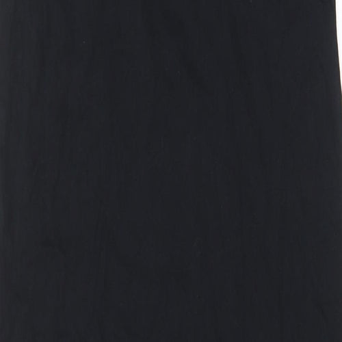 Marks and Spencer Womens Black Cotton Tank Dress Size 6 Crew Neck Pullover