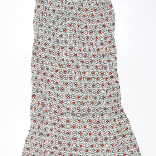 Marks and Spencer Womens Multicoloured Argyle/Diamond Viscose A-Line Size 12 V-Neck Pullover - Frill