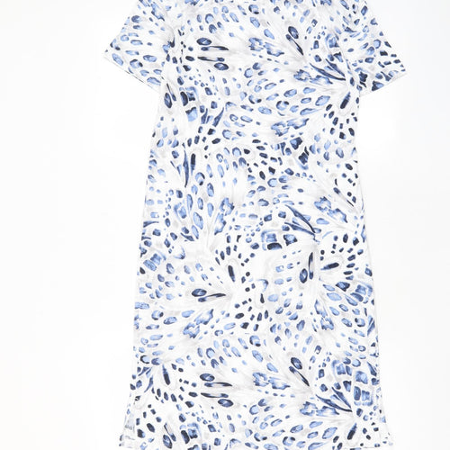 Marks and Spencer Womens Blue Animal Print Cotton Top Dress Size XS
