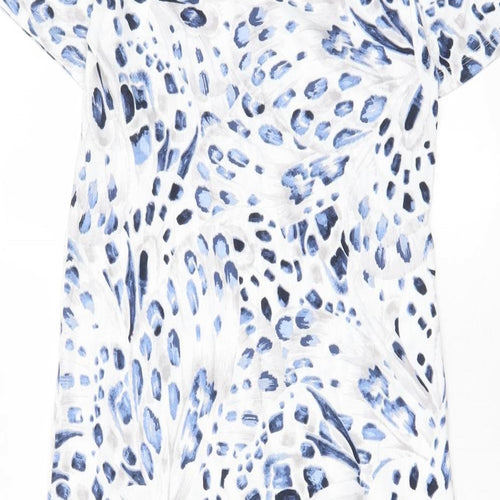 Marks and Spencer Womens Blue Animal Print Cotton Top Dress Size XS