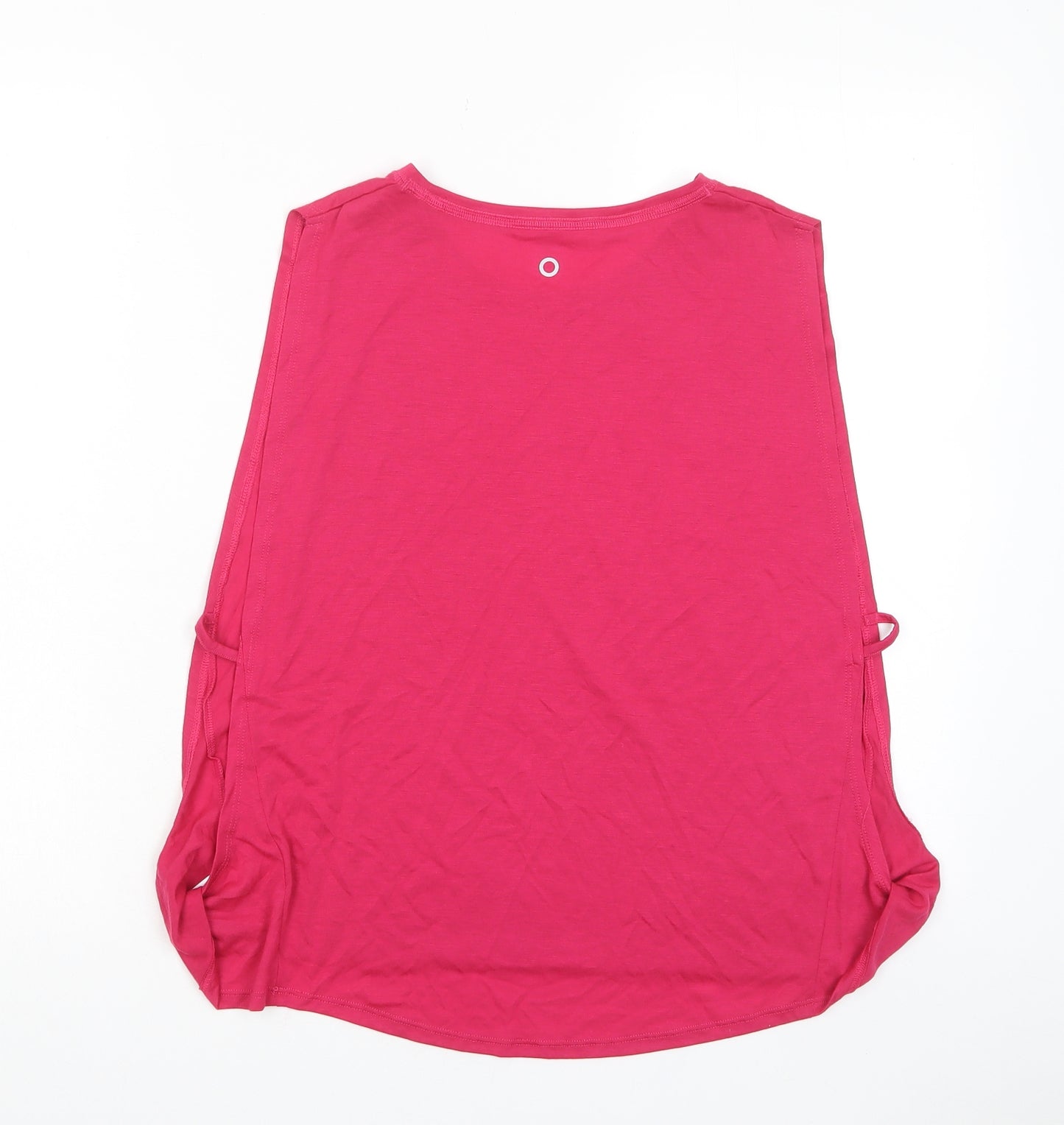 GOODMOVE Womens Pink Polyester Basic Tank Size 12 Crew Neck Pullover - Logo