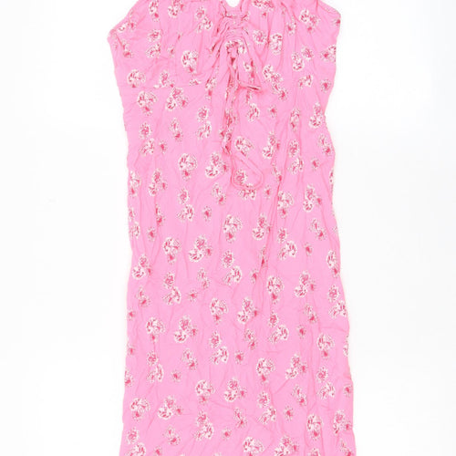 Marks and Spencer Womens Pink Floral Viscose Cami Dress Size 10